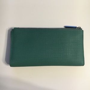 Dagne Dover teal heart slim wallet - lightly used
